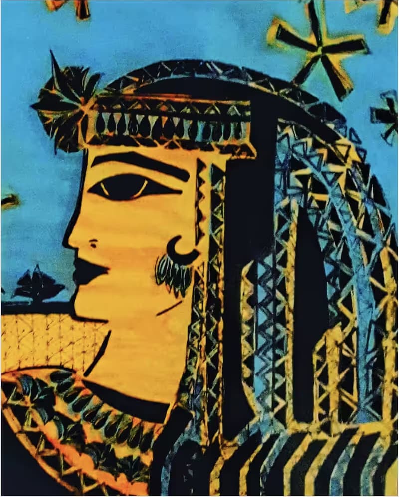 #2 Portraits Blue Ancient Woman